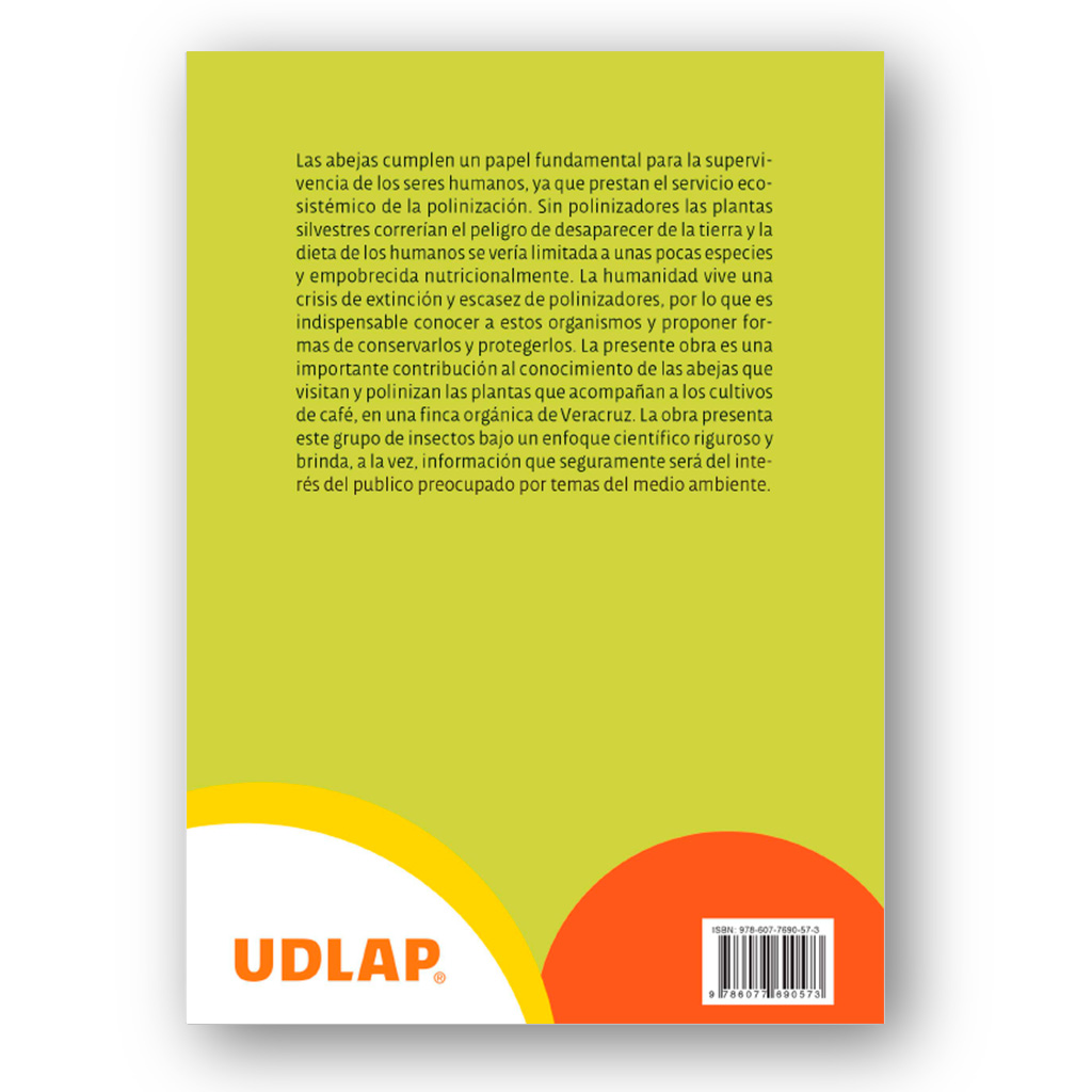 Contraportada del libro Abejas silvestres de un cafetal orgánico en Veracruz, México