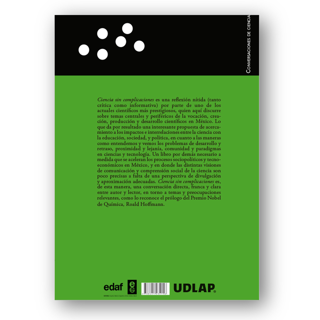 Contraportada del libro Ciencia sin complicaciones