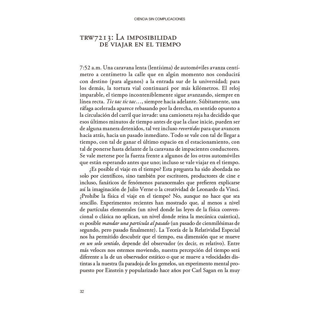 Texto interior del libro Ciencia sin complicaciones