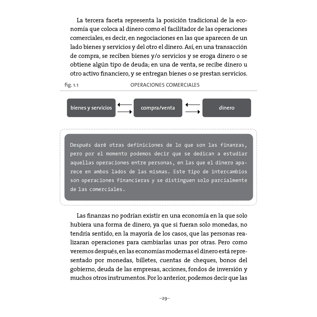 Texto interior del libro Finanzas vestidas por unos y alborotadas por otros