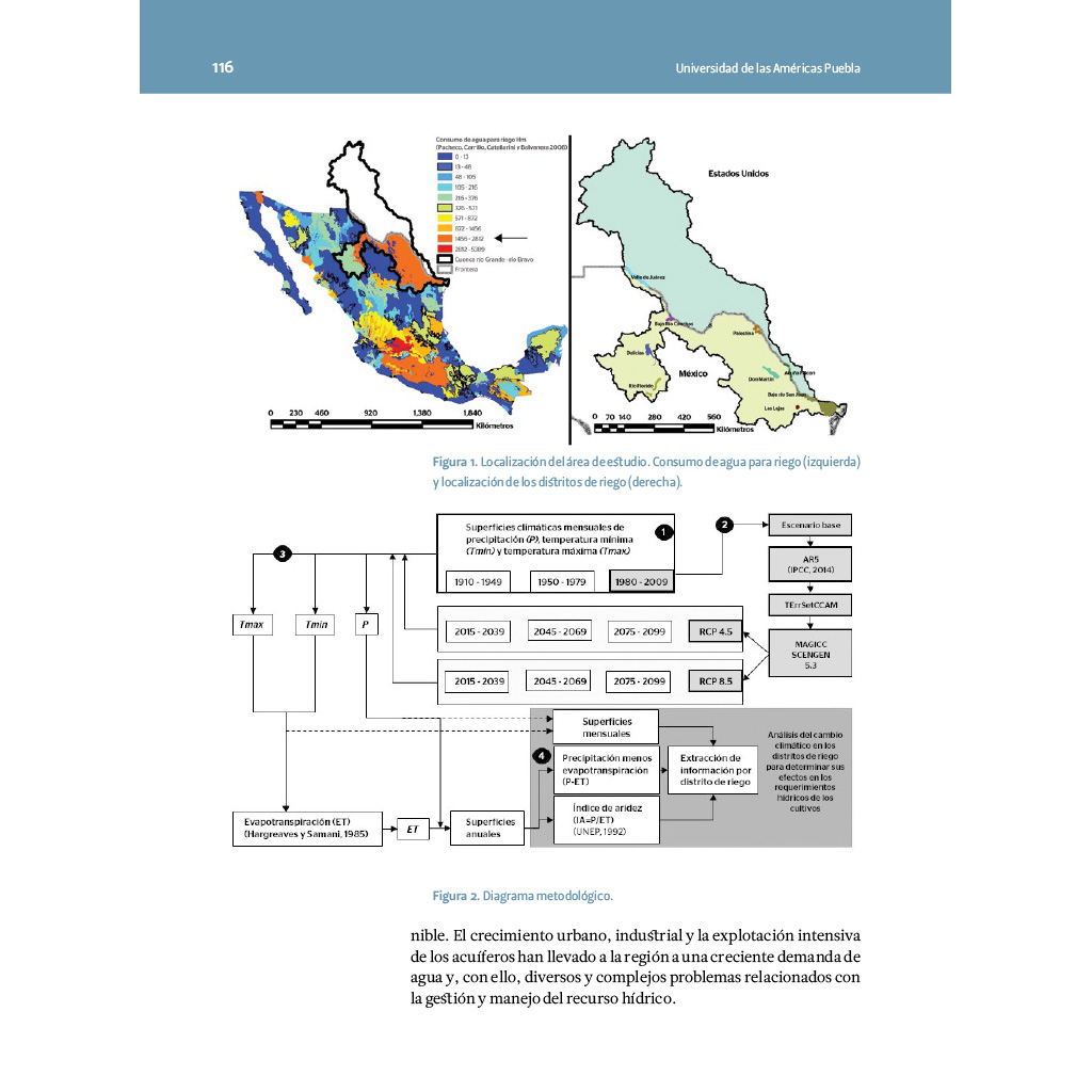 Gráficos del libro La cuenca del río Bravo y el cambio climático