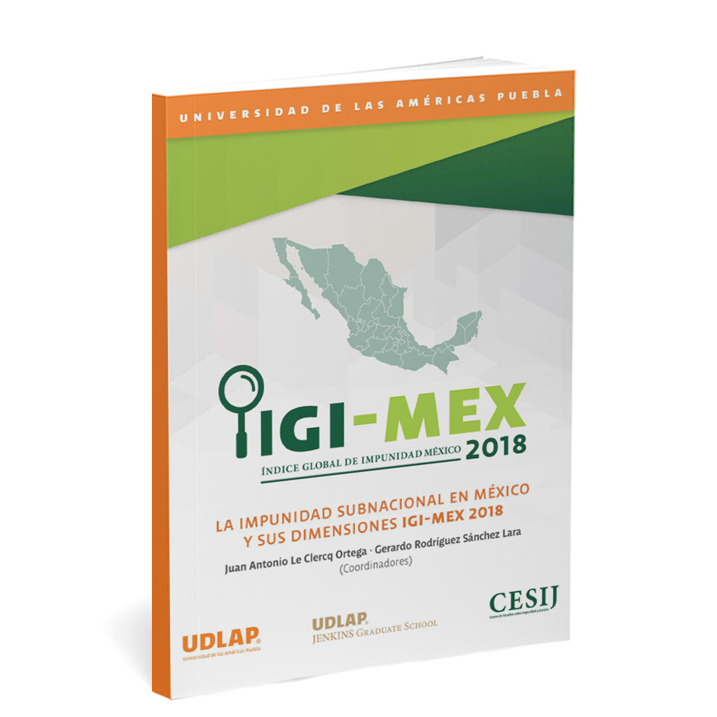 Portada del libro La impunidad subnacional en México y sus dimensiones IGI-MEX 2018