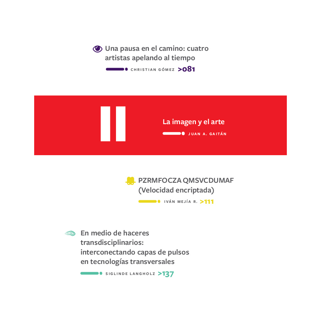 Índice del libro La velocidad de la pausa