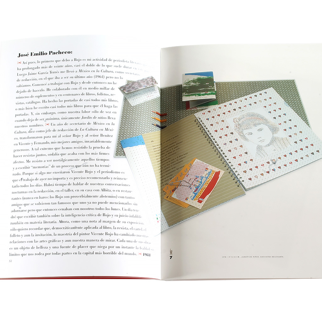 Páginas interiores del libro Vicente Rojo - Diseño gráfico