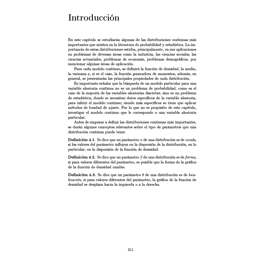 Página interior del libro Probabilidad. Un enfoque actuarial